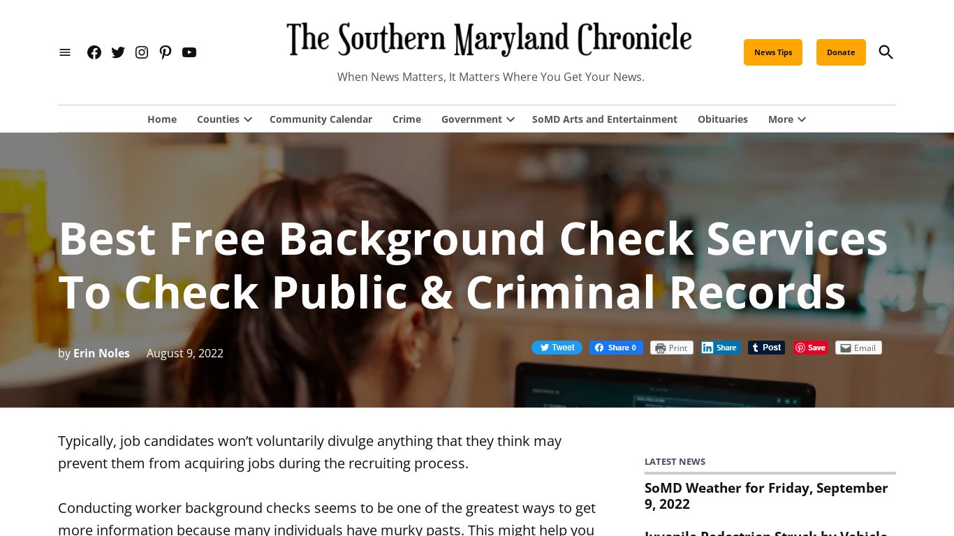 Best Free Background Check Services To Check Public & Criminal Records ...